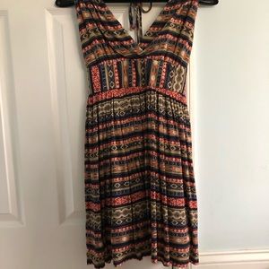 Patterned above the knee dress